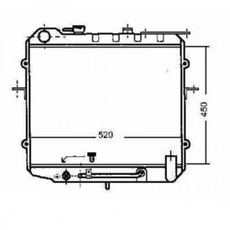 Radiateur refroidissement du moteur Kia Sportage 94-04