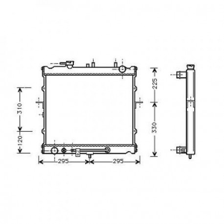 Radiateur refroidissement du moteur Kia Sportage 94-04