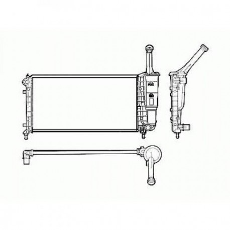 Radiateur refroidissement du moteur Lancia Ypsilon 03-06 Lancia Ypsilon apres 2006
