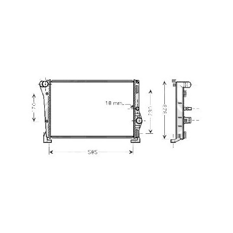 Radiateur refroidissement du moteur Lancia Ypsilon apres 2006 Lancia Ypsilon apres 2006