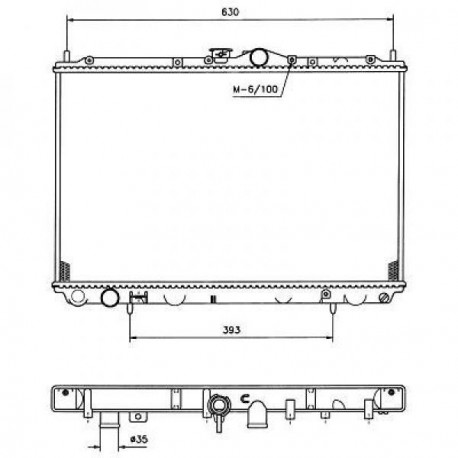 Radiateur refroidissement du moteur Mitsubishi Carisma 95-06 Mitsubishi Spacestar 98-02