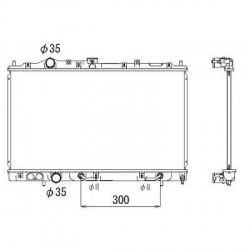  Radiateur Eau COLT/LANCER. tous mod. M/A.+/-AC 