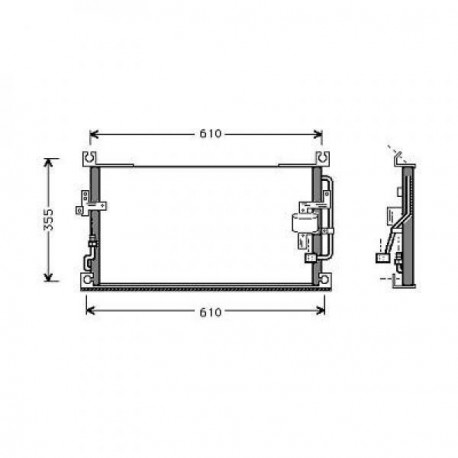  Condenseur L200. 2.5TD 4WD.M.+/-AC 
