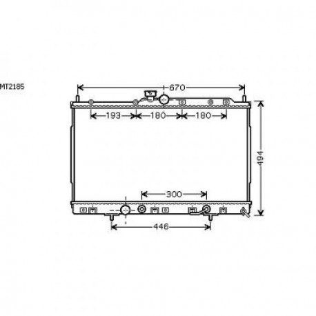 Radiateur refroidissement du moteur Mitsubishi Outlander 03-06