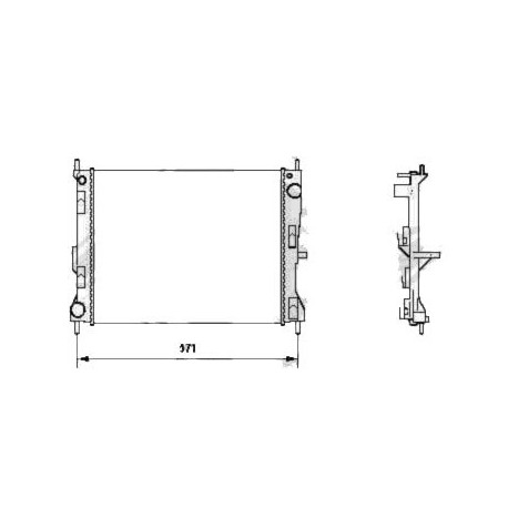 Radiateur refroidissement du moteur Nissan Micra K12 05-10 Nissan Micra K12 05-10