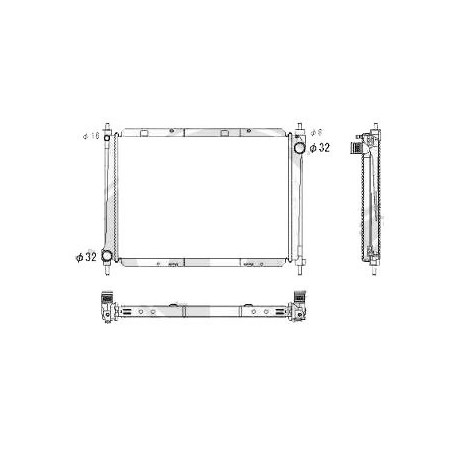 Radiateur refroidissement du moteur Nissan Micra K12 05-10