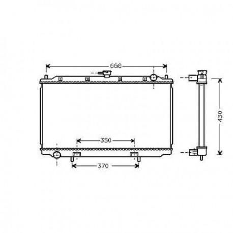 Radiateur refroidissement du moteur Nissan Primera 99-01
