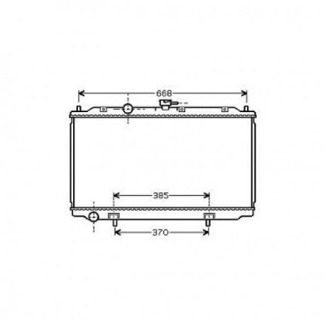 Radiateur refroidissement du moteur Nissan Almera N16 02-06 (3 / 4 / 5 portes) Nissan Almera N16 00-02 (3 / 4 / 5 portes) Nissan