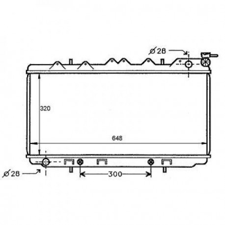 Radiateur refroidissement du moteur Nissan Sunny N14 91-95 Nissan Y10 Break 91-95