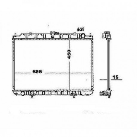 Radiateur refroidissement du moteur Nissan X-Trail (T30) 01-07