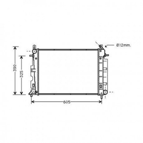 Radiateur refroidissement du moteur Saab 9-3 98-03