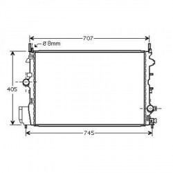 Radiateur refroidissement du moteur Saab 9-3 03-07 Saab 9-3 03-07 Saab 9-3 03-07