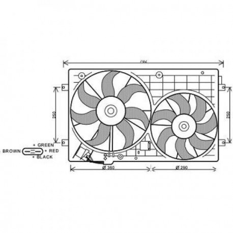 Ventilateur refroidissement du moteur VolksWagen Passat 05-10 Start Start Start Start Start Start Start Start Start Start Seat A