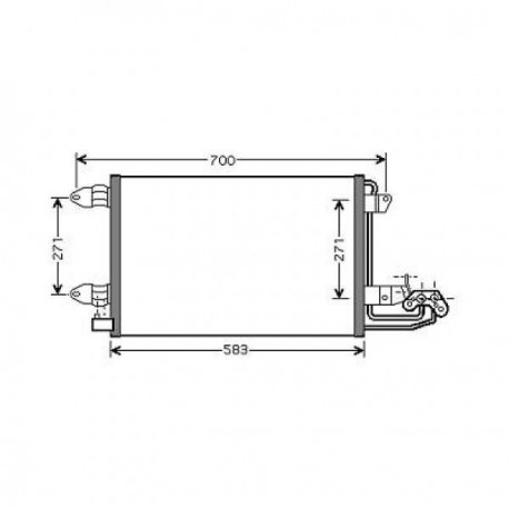 condenseur Volkswagen VW GOLF 504- 550x390