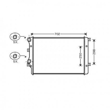 Radiateur refroidissement du moteur VolksWagen Touran 06-10 Start Start Start Start Start Start Start Start Start Start Start St