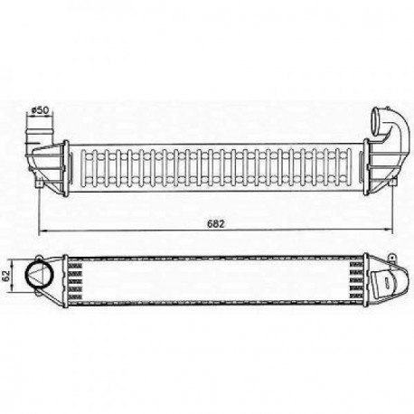 Radiateur d'air SHARAN00- 570x92