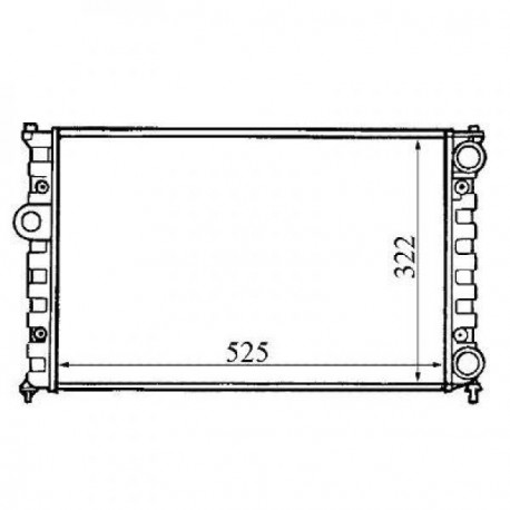 Radiateur refroidissement du moteur VolksWagen Polo Caddy / Variant 95-04 Start Start Seat Ibiza / Cordoba 93-96