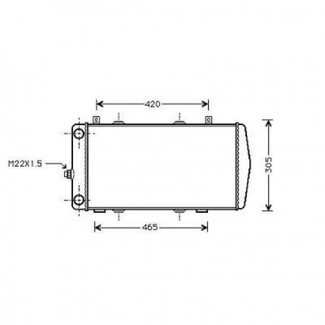 Radiateur refroidissement du moteur VolksWagen Caddy Pick Up apres 1996