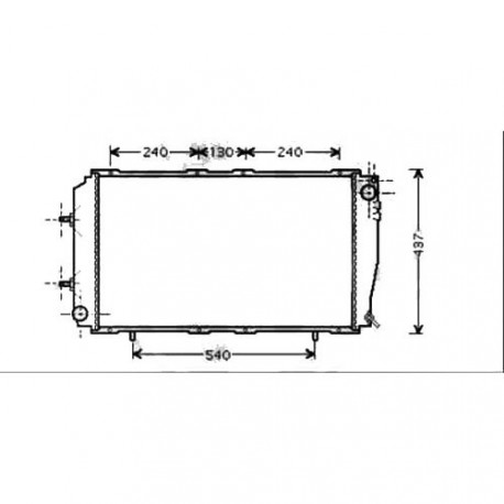 Radiateur refroidissement du moteur Subaru Impreza 93-01