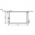 Radiateur eau AURIS07- 600X370X16