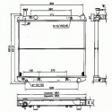 Radiateur eau TOYOTA HIACE02- 525x645x32