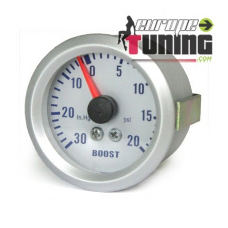 MANOMETRE 52mm PRESSION TURBO SILVER (02728)