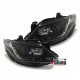 OPTIQUES DE PHARES NOIRS FEUX DE JOUR DEVIL EYES LED SEAT IBIZA 6J 2008-2012 (03398)