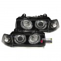 PHARES TUNING ANGEL EYES NOIRS BMW E36 + CLIGNOTANTS COUPE / CAB (03517)