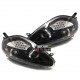 PHARES NOIRS DEVIL EYES FEUX CLIGNOTANTS LED FIAT GRANDE PUNTO 2005-2008 (00835)