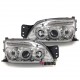 PHARES CHROMES FEUX ANNEAUX LED ANGEL EYES FORD FIESTA MK4 1999-2002 (Z00962)
