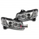 PHARES CHROME FEUX AVANTS DEVIL EYES BANDES LED FIAT STILO HATCHBACK 3 PORTES (00695)
