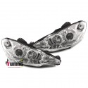 PHARES ANGEL EYES CHROM PEUGEOT 206 ap 2002 (12325)