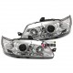 PHARES FEUX AVANTS CHROME ANNEAUX LED ANGEL EYES PEUGEOT 306 I 1993-1997 (11055)