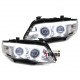PHARES CHROME ANNEAUX ANGEL EYES FEUX CCFL BMW X5 E53 FACELIFT 2003-2007 (03373)