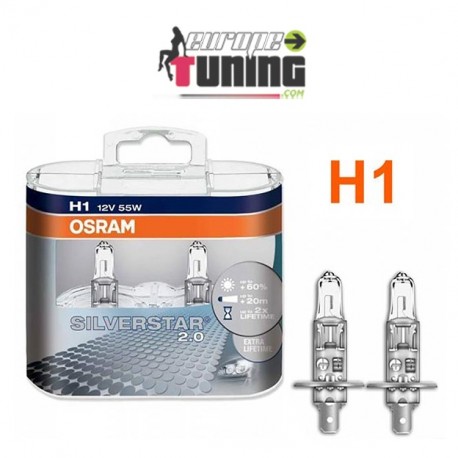 2 AMPOULES OSRAM H1 55W SIVERSTAR (01010)