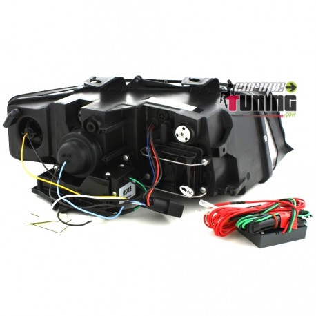 PHARES DIURNES DEVIL AUDI A4 NOIRS 8E ap 2001 (02872)