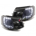 PHARES FEUX AVANTS DIURNES NOIRS VOLKSWAGEN BUS T5 APRES 2009 (04471)