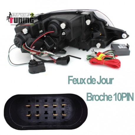 DRL PHARES DIURNES R87 NOIRS AUDI TT (00358)
