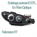PHARES CCFL ANGEL EYES H7 NOIRS PEUGEOT 206 ap 2002 (00767)