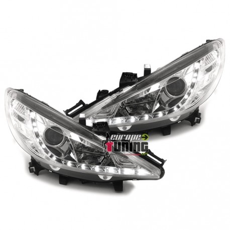 PHARES DRL  CHROM PEUGEOT 207 (00241)