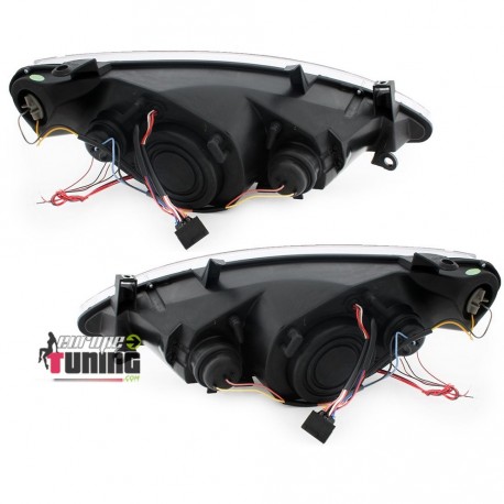 PHARES ANGEL EYES NOIRS PEUGEOT 307 ELECTRIQUES (03320)