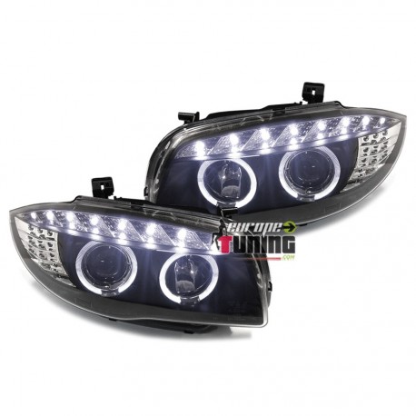 PHARES ANGEL DEVIL EYES NOIRS BMW SERIE 1 E81 / E82 / E87 / E88﻿ (04205)