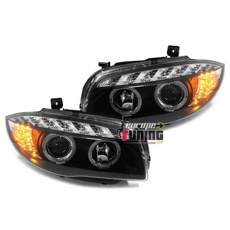 PHARES ANGEL DEVIL EYES NOIRS BMW SERIE 1 E81 / E82 / E87 / E88﻿ (04205)