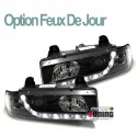 PHARES DIURNES DRL NOIRS BMW E36 COUPE / CABRIO (03317)