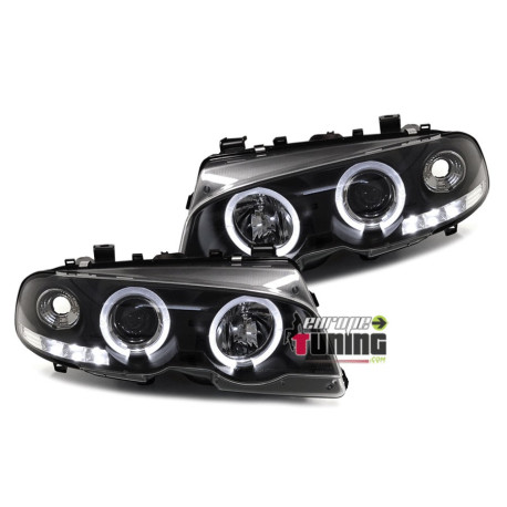 PHARES ANGEL EYES NOIRS BMW E46 coupé / cabrio 99-03 (00945)