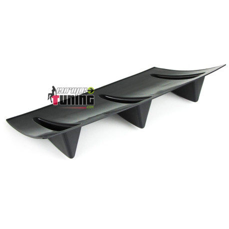 DIFFUSEUR SPORT NOIR UNIVERSEL A 3 AILERONS POUR PARE-CHOCS ARRIERE (04716)