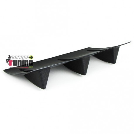 DIFFUSEUR SPORT NOIR UNIVERSEL A 3 AILERONS POUR PARE-CHOCS ARRIERE (04716)