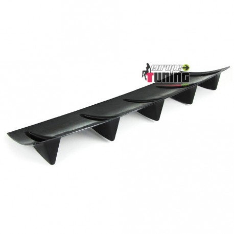 DIFFUSEUR SPORT NOIR UNIVERSEL A 5 AILERONS POUR PARE-CHOCS ARRIERE (04718)