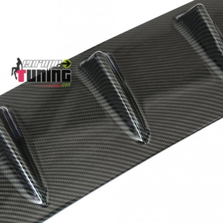 DIFFUSEUR SPORT CARBONE UNIVERSEL A 7 AILERONS POUR PARE-CHOCS ARRIERE (04721)