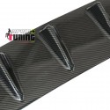 DIFFUSEUR SPORT CARBONE UNIVERSEL A 7 AILERONS POUR PARE-CHOCS ARRIERE (04721)